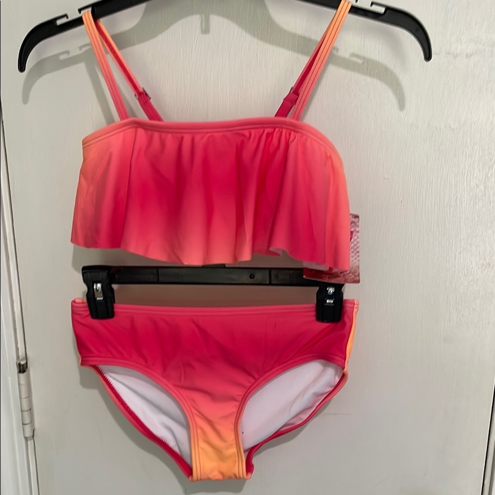 Kanu surf girls Pink and Orange Ruffle Bikini Set